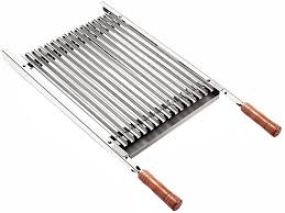 Grelha argentina de inox para churrasqueira-5