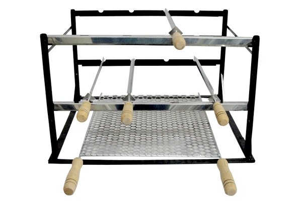 Grelha de inox para churrasqueira